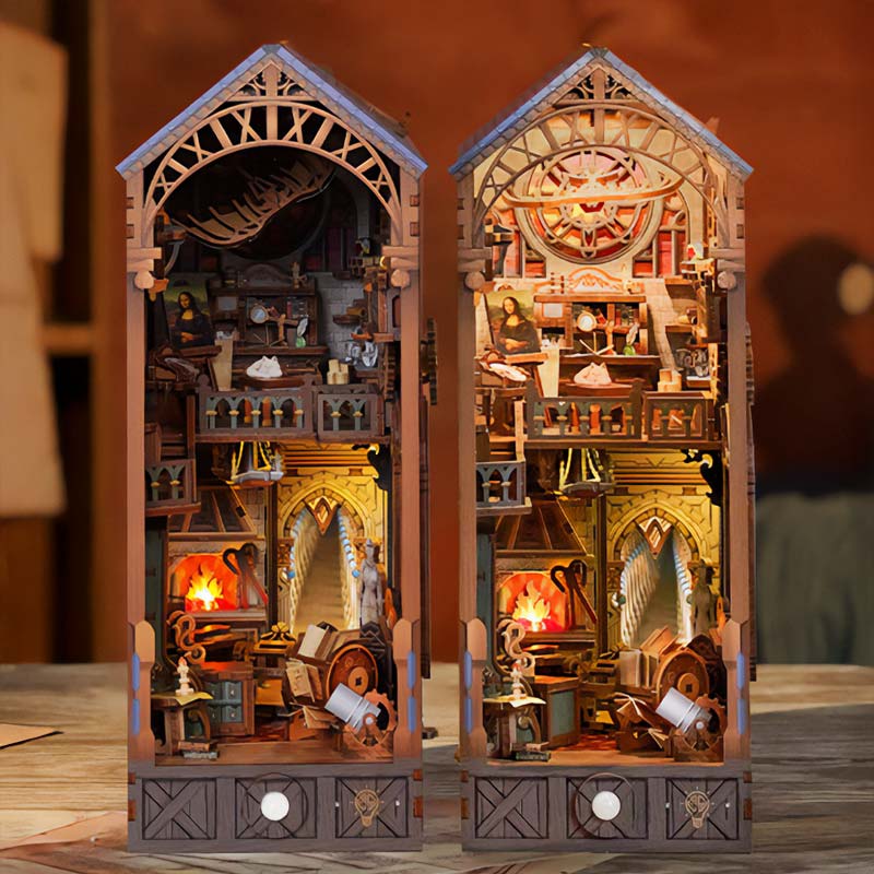 Leonardo Da Vinci Booknook Tonecheer