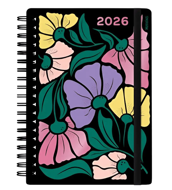 Agenda Espiral Diaria Garden 2026 16x22cm Mooving