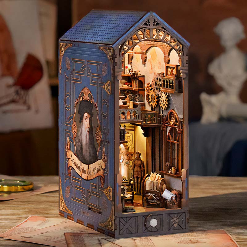 Leonardo Da Vinci Booknook Tonecheer