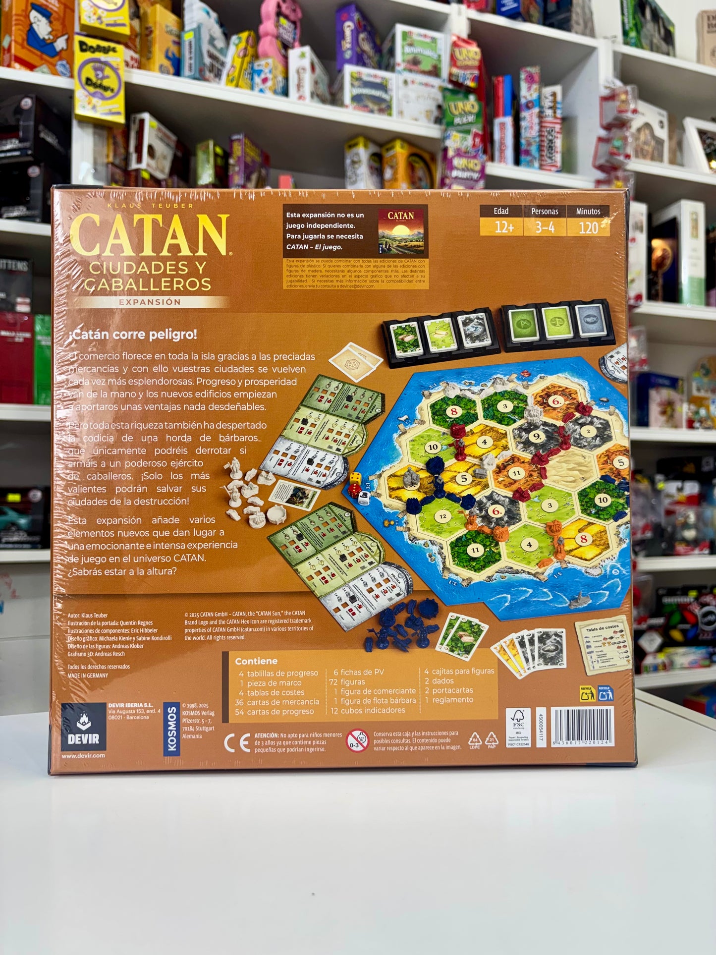 JUEGO DE MESA CATAN (EXPANSIÓN) CIUDADES Y CABALLEROS - DEVIR