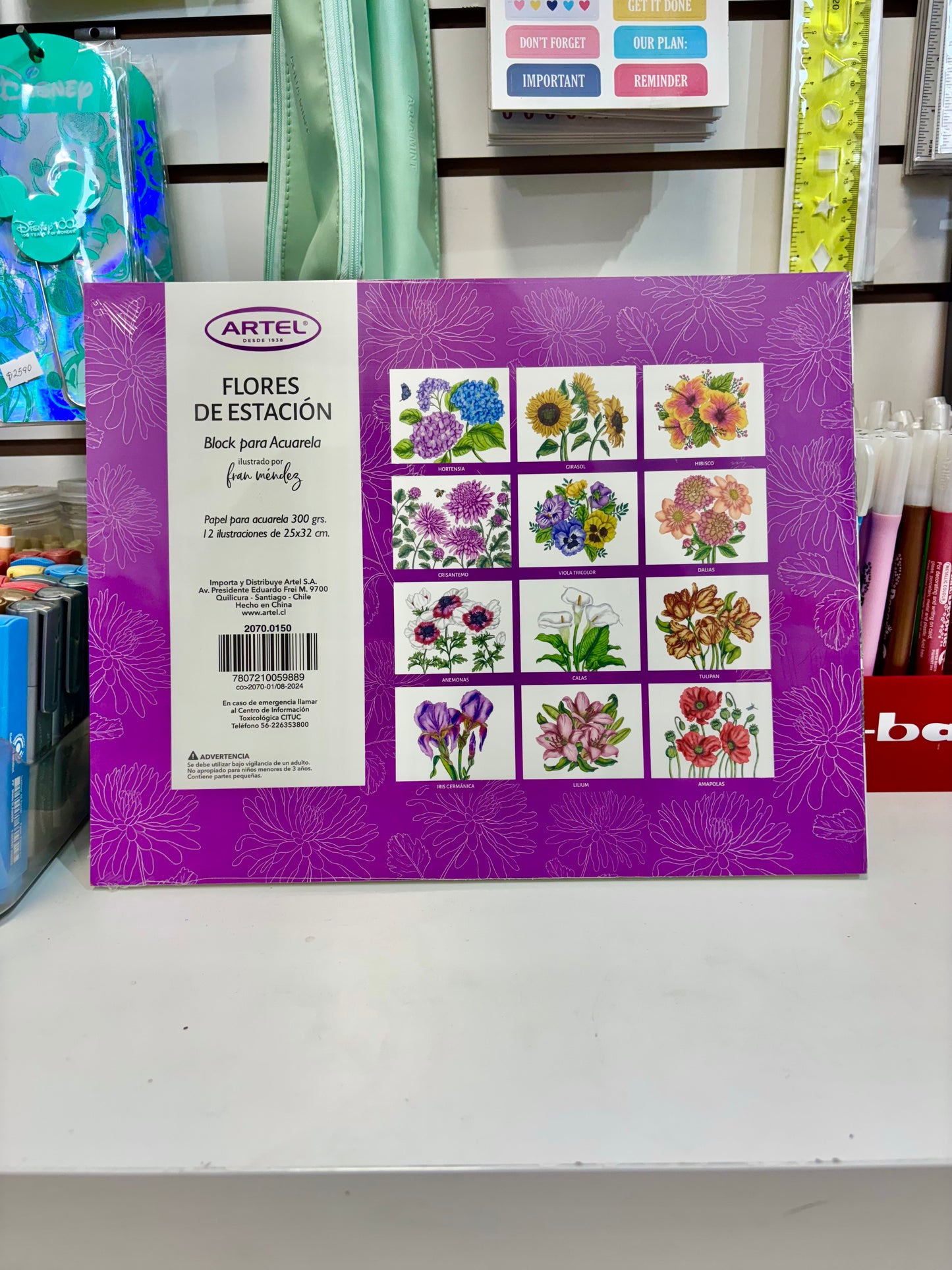 Block para colorear Flores de Estación