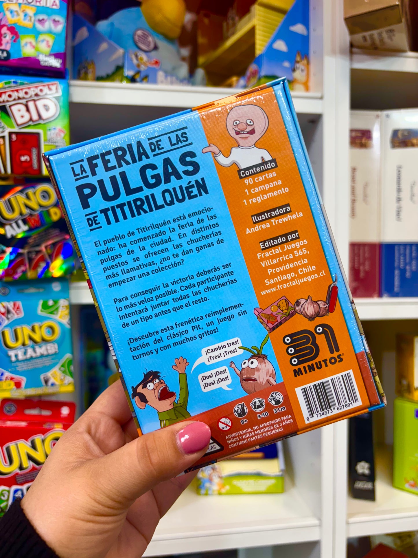Juego de mesa La Feria de las Pulgas de Titirilquén 31 minutos