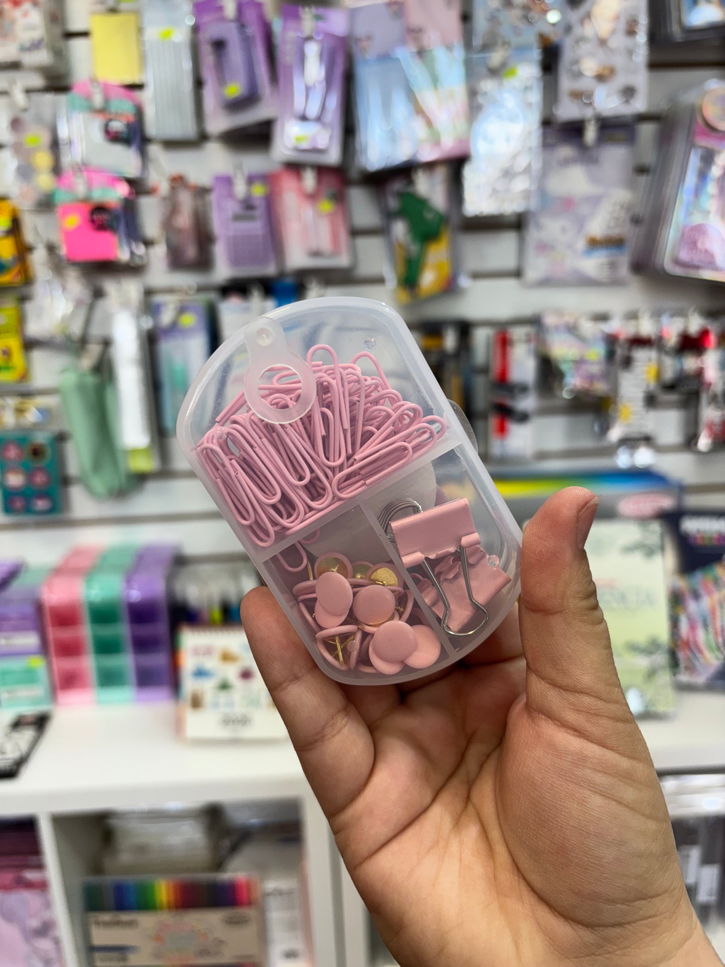 Accesorios de papelería rosados Artel