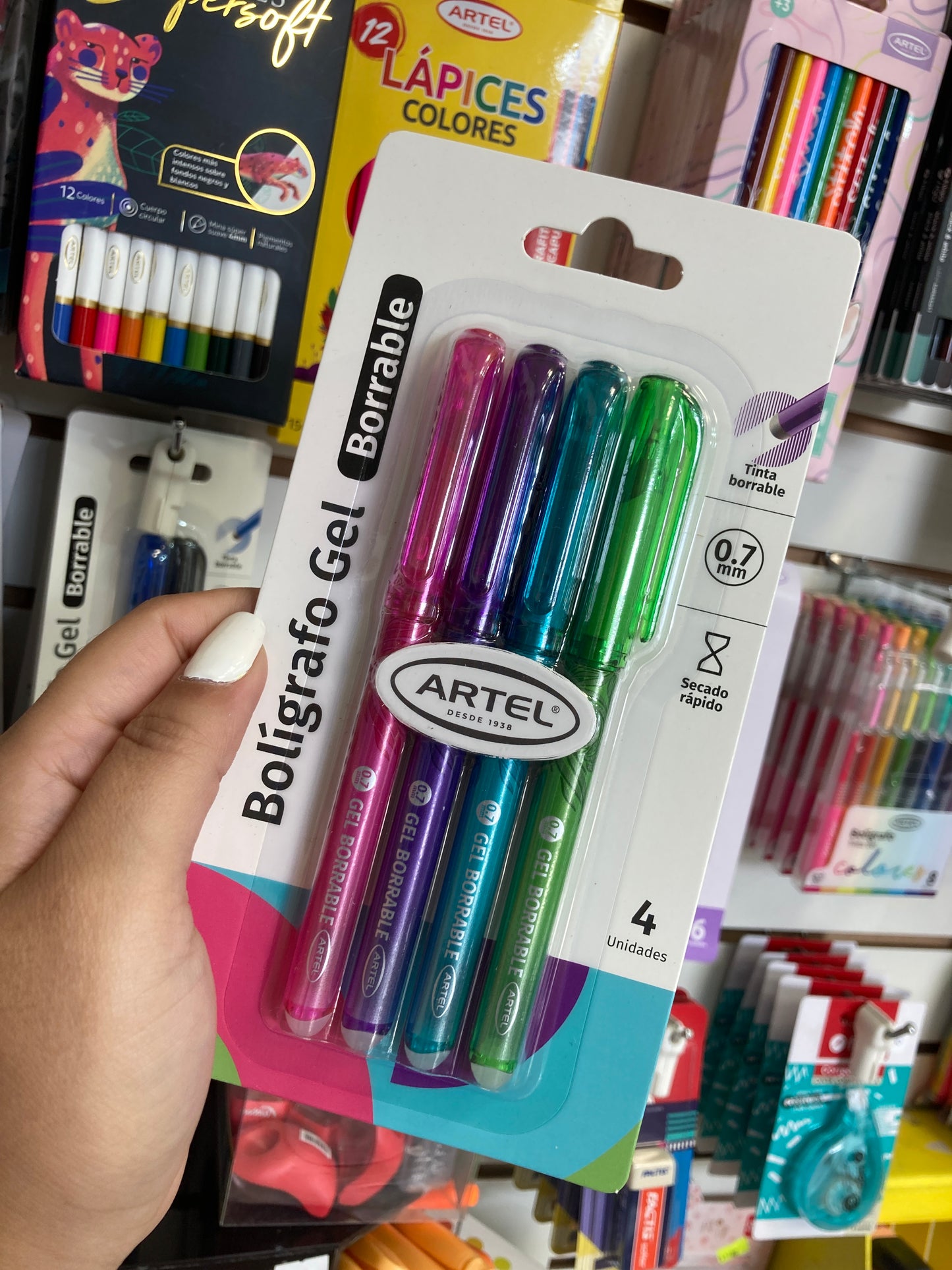 SET 4 BOLÍGRAFOS EN GEL BORRABLE