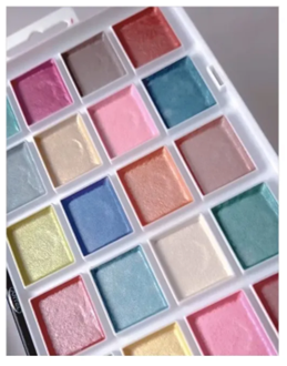 Set acuarelas perladas Artel 28 colores