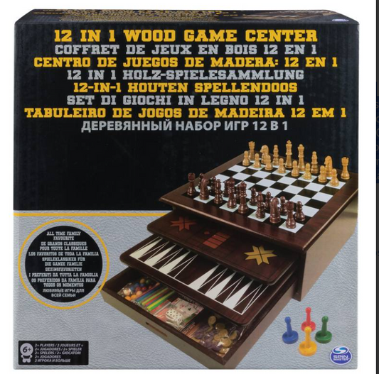 Centro de juegos de madera 12 en 1