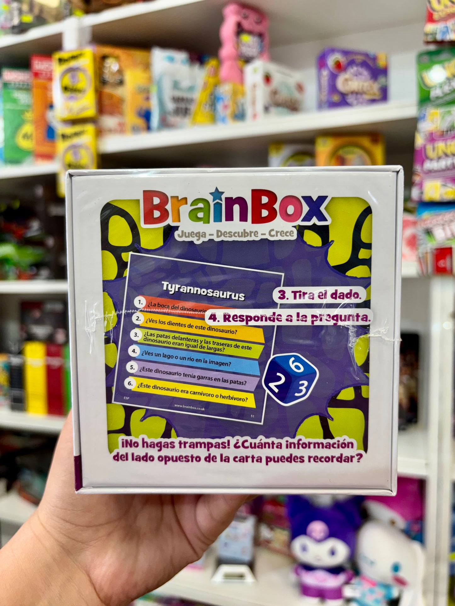 JUEGO DE MESA BRAINBOX DINOSAURIOS