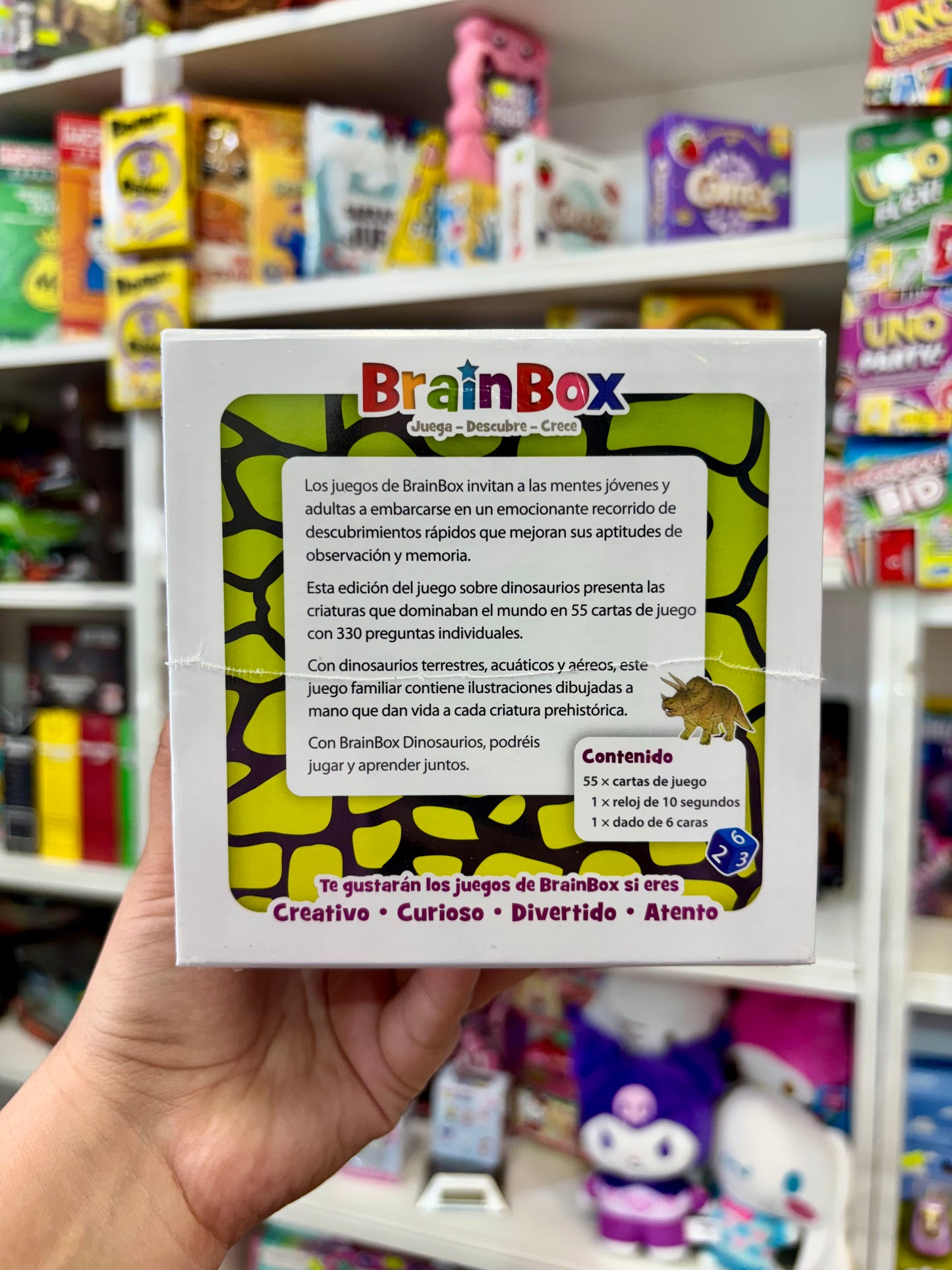JUEGO DE MESA BRAINBOX DINOSAURIOS
