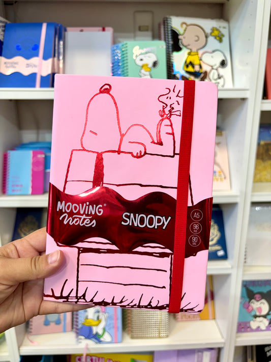 LIBRETA A5 ROSADA SNOOPY - MOOVING