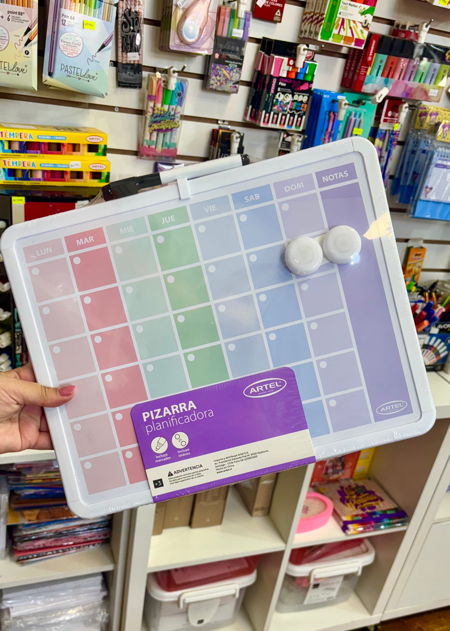 Pizarra planificadora de pared Artel