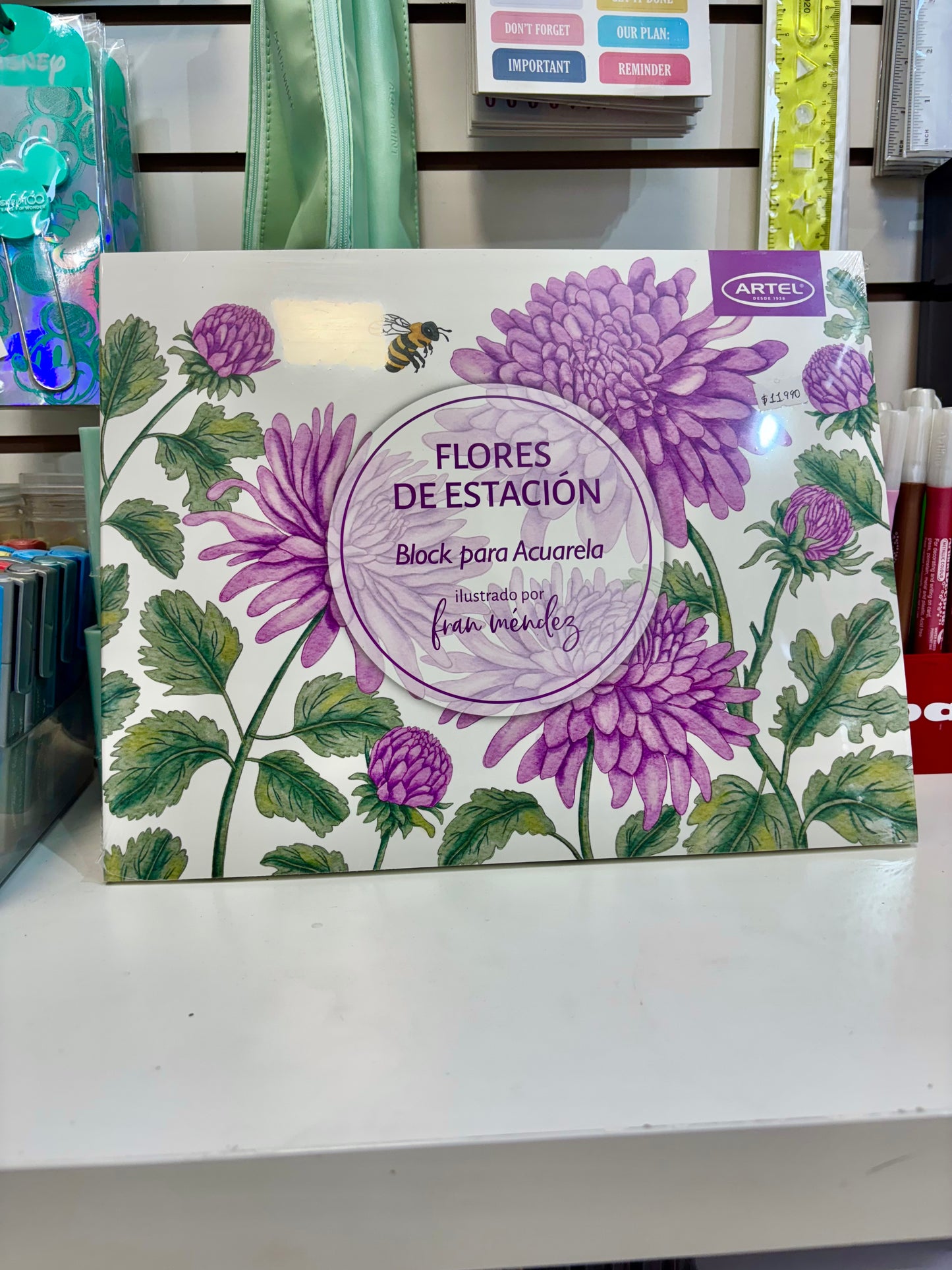 Block para colorear Flores de Estación