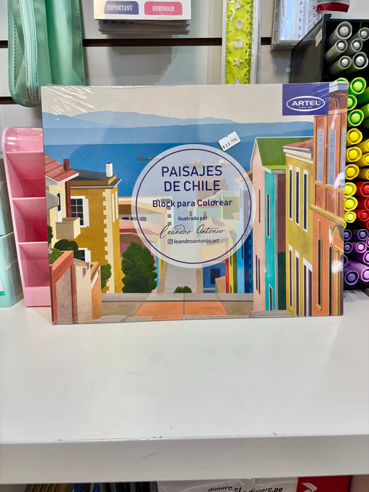 Block para colorear Paisajes de Chile