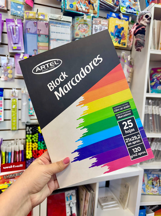 Block Marcadores 120gr A4
