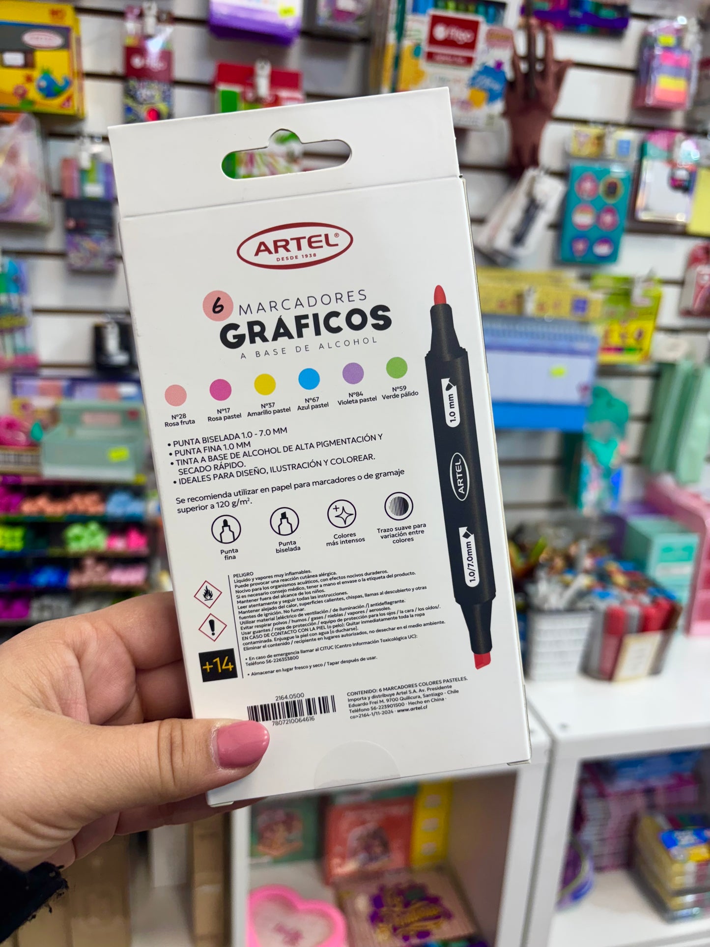 Marcadores Gráficos 6 Colores Pasteles