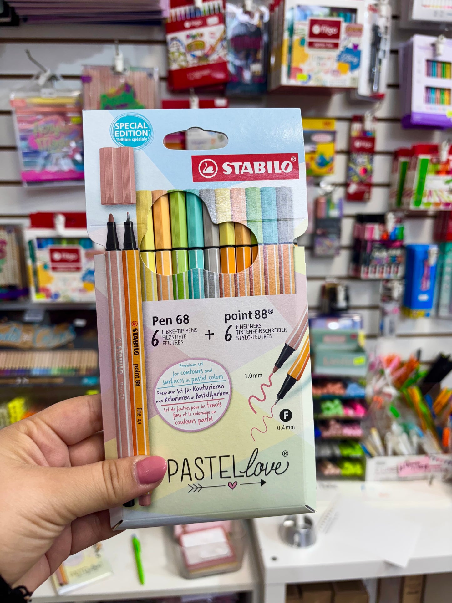 Set pastel love 6 pen 68 y 6 point 88 Stabilo