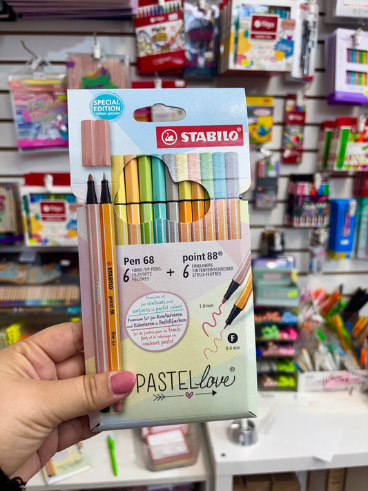Set pastel love 6 pen 68 y 6 point 88 Stabilo