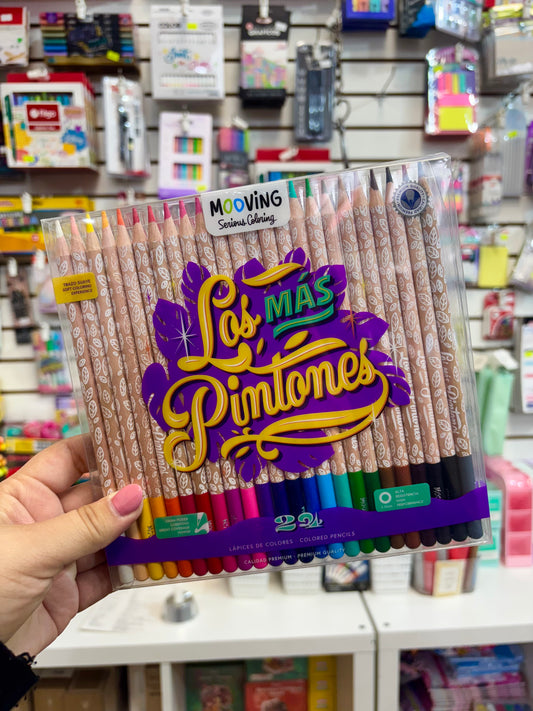 SET 24 LÁPICES DE COLORES LOS MÁS PINTONES - MOOVING