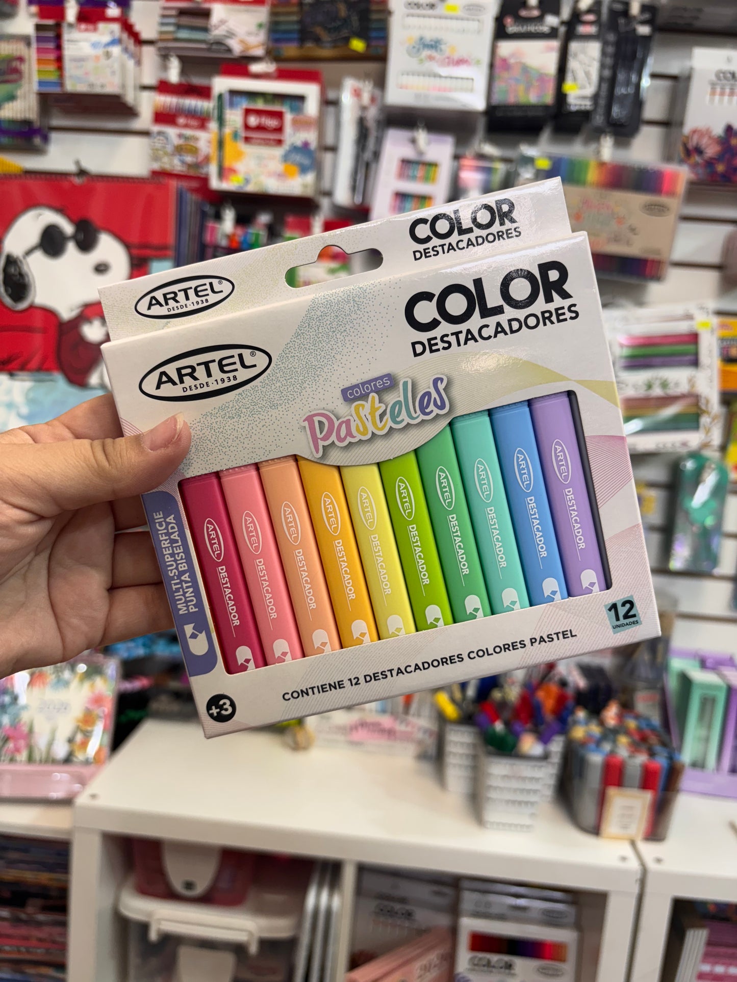 Destacadores Pastel x 12 und Artel
