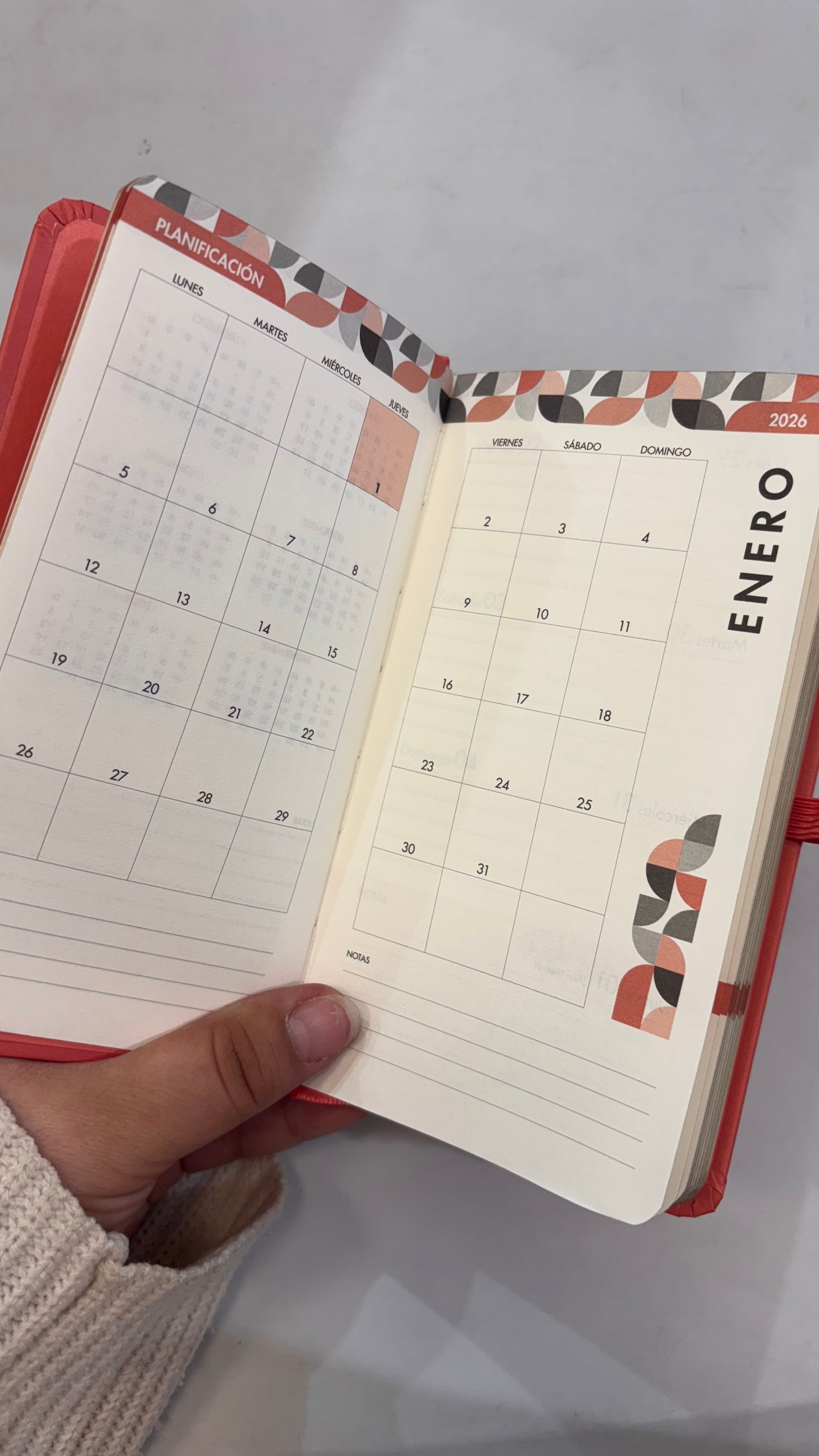 Agenda 2026 semanal chequera