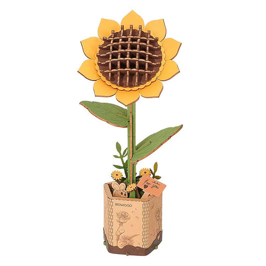 Girasol Sunflower Flor de Madera