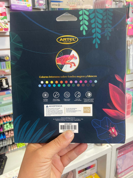 Set de 24 Lapices Supersoft Artel