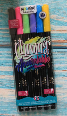 MARCADOR DOBLE PUNTA ACUARELABLE X6 MOOVING