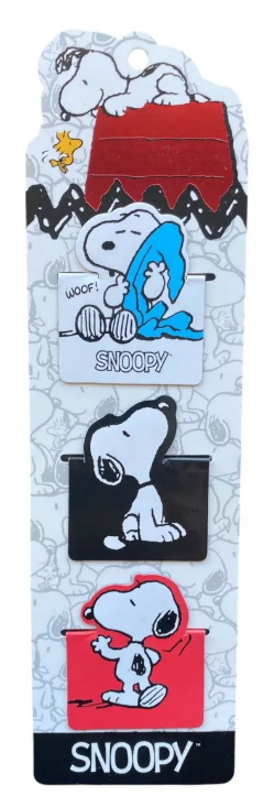 Set 3 Marcapáginas Magnéticos Snoopy
