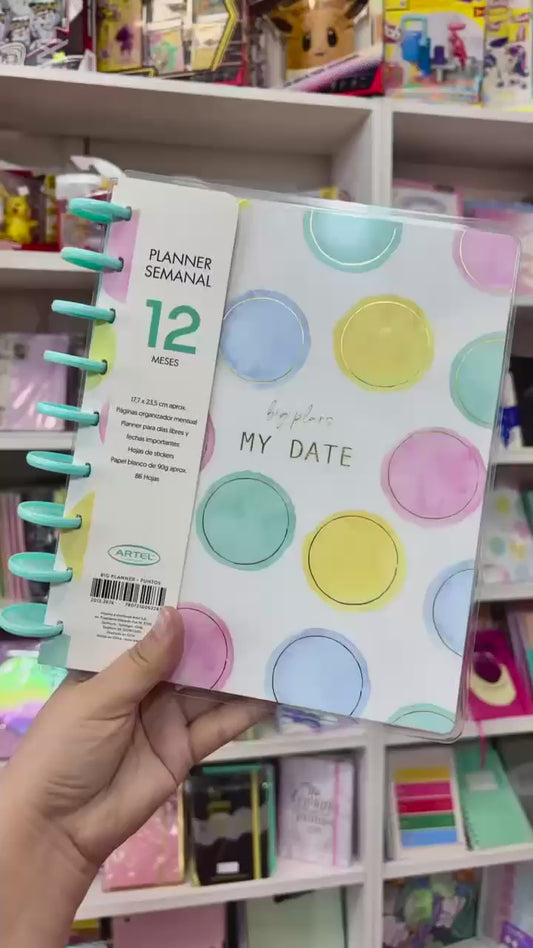 Planner Semanal Big Plans My Date 12 Meses