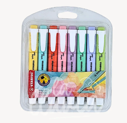 Set de resaltadores Stabilo Swing Cool pastel x 8 estuche