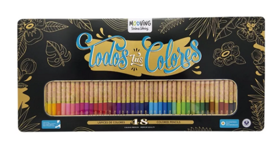 Lápiz De Madera Todos Tus Colores x 48 Colores Mooving